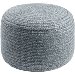 Entwined 12 inch Charcoal/Dusty Sage Pouf