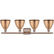 Ballston Dome LED 37.5 inch Antique Copper Bath Vanity Light Wall Light