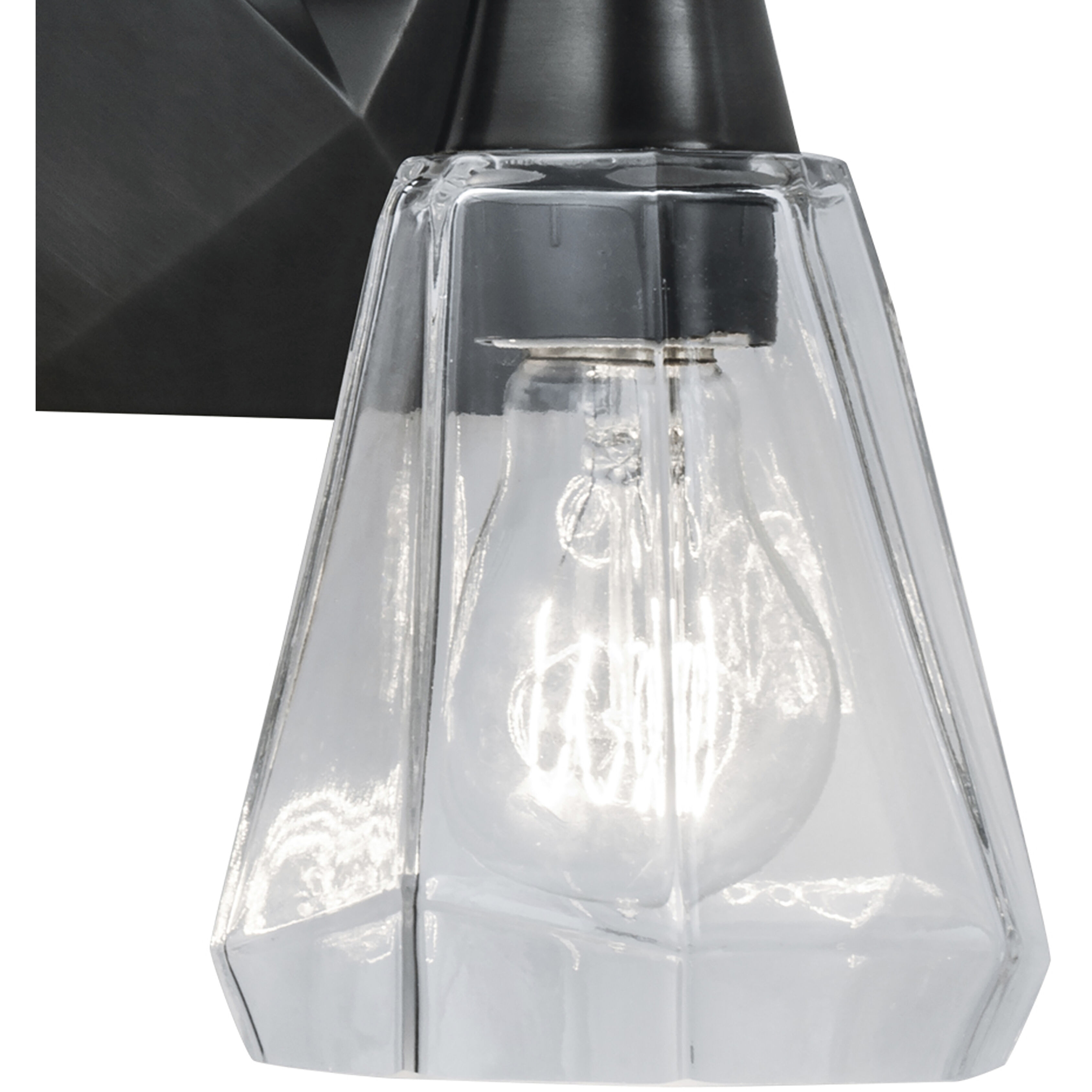 Arctic Vanity Light Wall Light in Acid Dipped Black