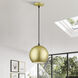 Kuppola 9.25 inch Soft Gold with Black Accents Pendant Ceiling Light, Globe