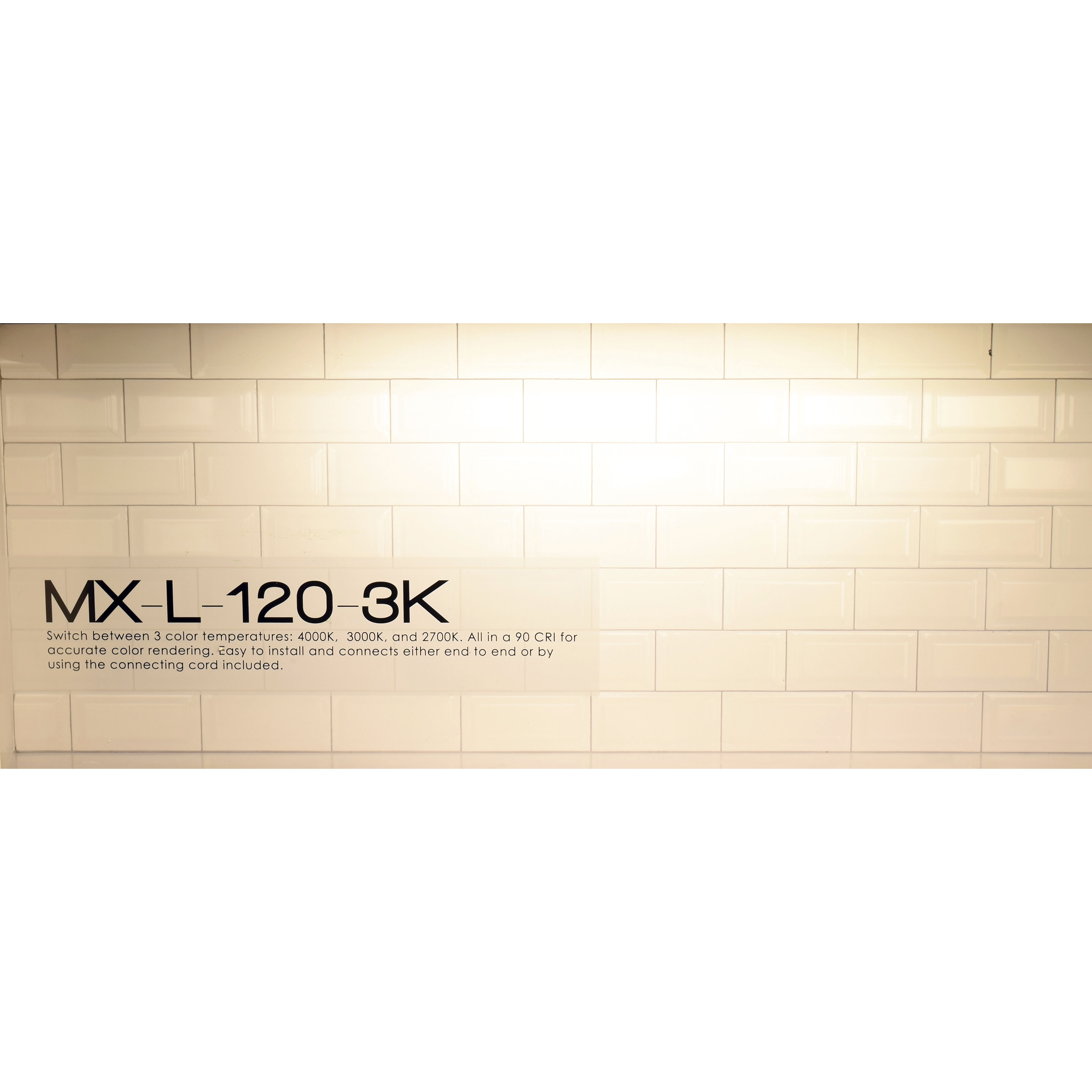 CounterMax MX-L-120-3K Basic 120 LED 18 inch White Under Cabinet
