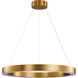 Canada LED 33 inch Gold Chandelier Ceiling Light