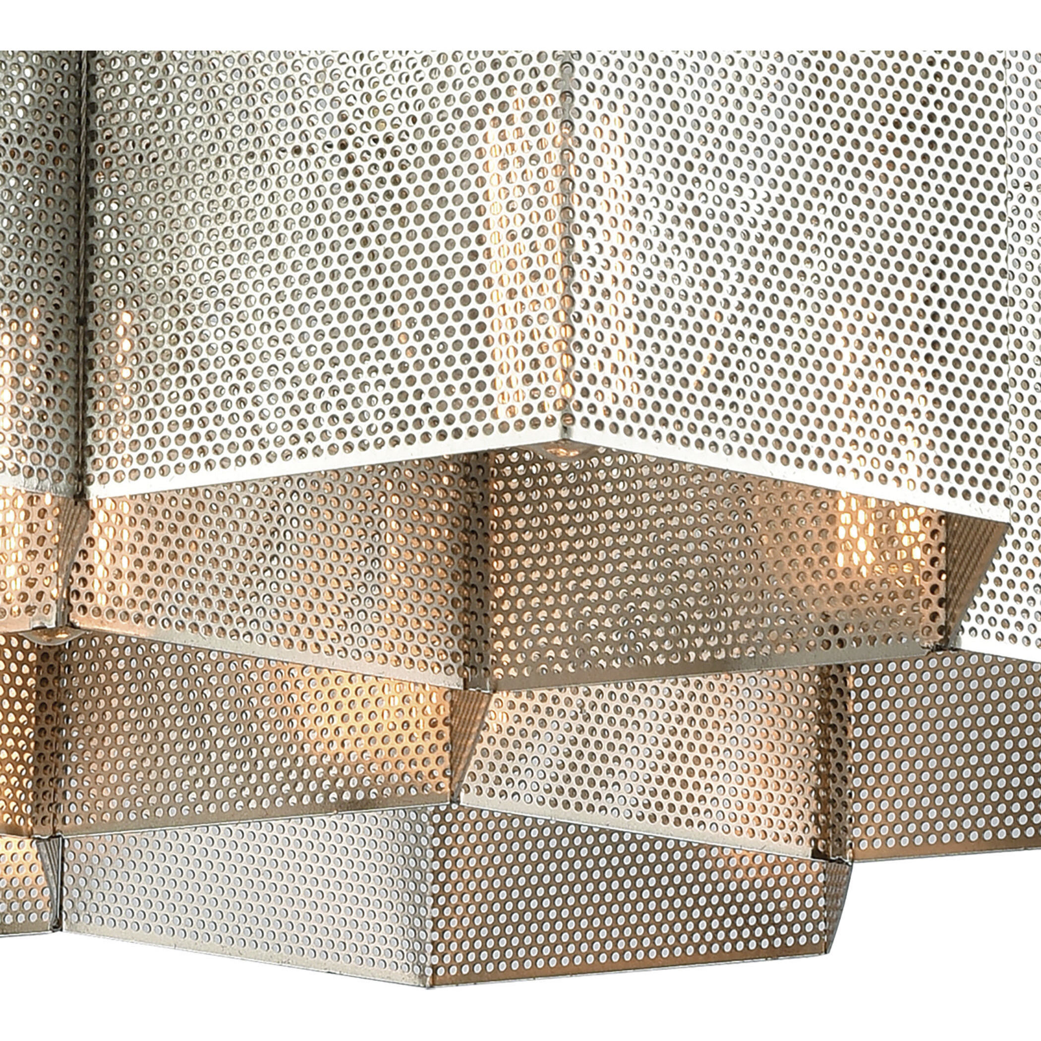 Compartir 7 Light 20 inch Satin Brass with Satin Nickel Chandelier Ceiling Light