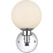 Cordelia 1 Light 6 inch Chrome Bath Sconce Wall Light