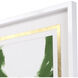 Rings of Water Green and Metallic and White Framed Art