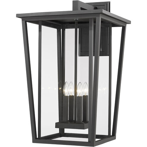 Seoul 4 Light 30.25 inch Black Outdoor Wall Light