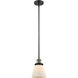 Franklin Restoration Cone LED 6 inch Black Antique Brass Mini Pendant Ceiling Light in Matte White, Franklin Restoration