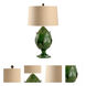 Chelsea House 34.5 inch 100 watt Aged Emerald Green Glaze Table Lamp Portable Light