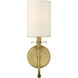 Ella 1 Light 5 inch Rubbed Brass Wall Sconce Wall Light