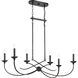 Calligraphy 6 Light 38 inch Old Black Island Chandelier Ceiling Light