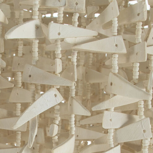 Victoria 7 Light 44.25 inch Winter White / Natural Chandelier Ceiling Light