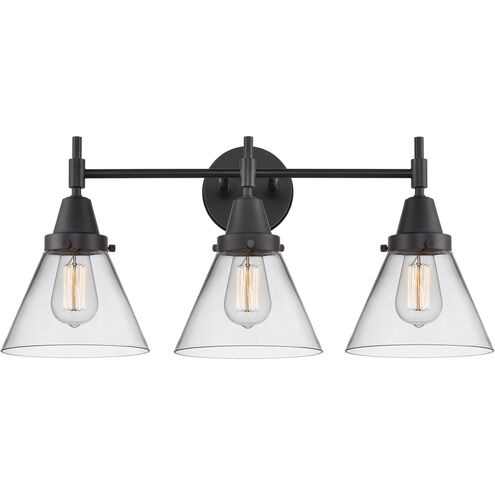 Caden LED 25.75 inch Matte Black Bath Vanity Light Wall Light in Clear Glass