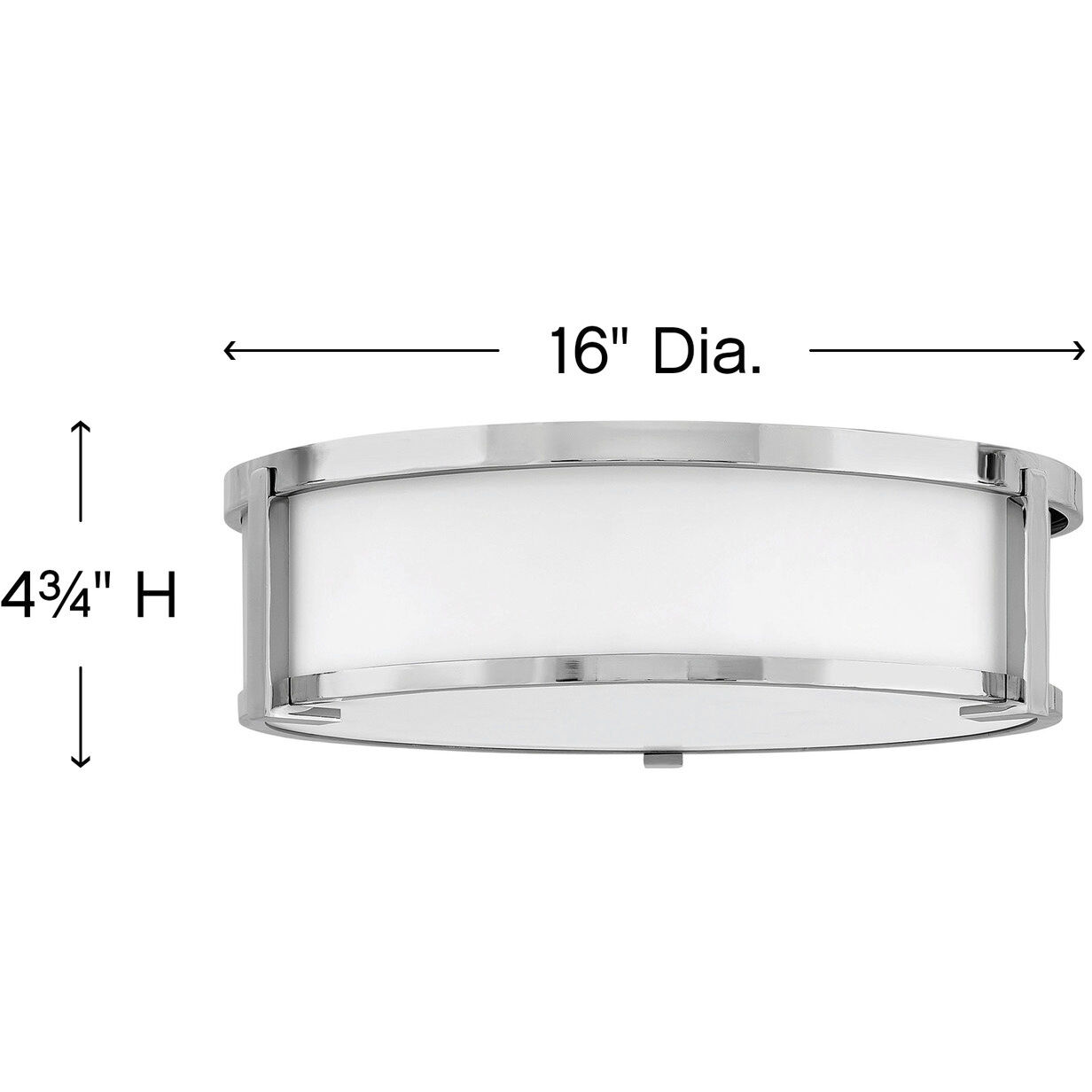 Lowell 3 Light 16 inch Chrome Indoor Flush Mount Ceiling Light in White
