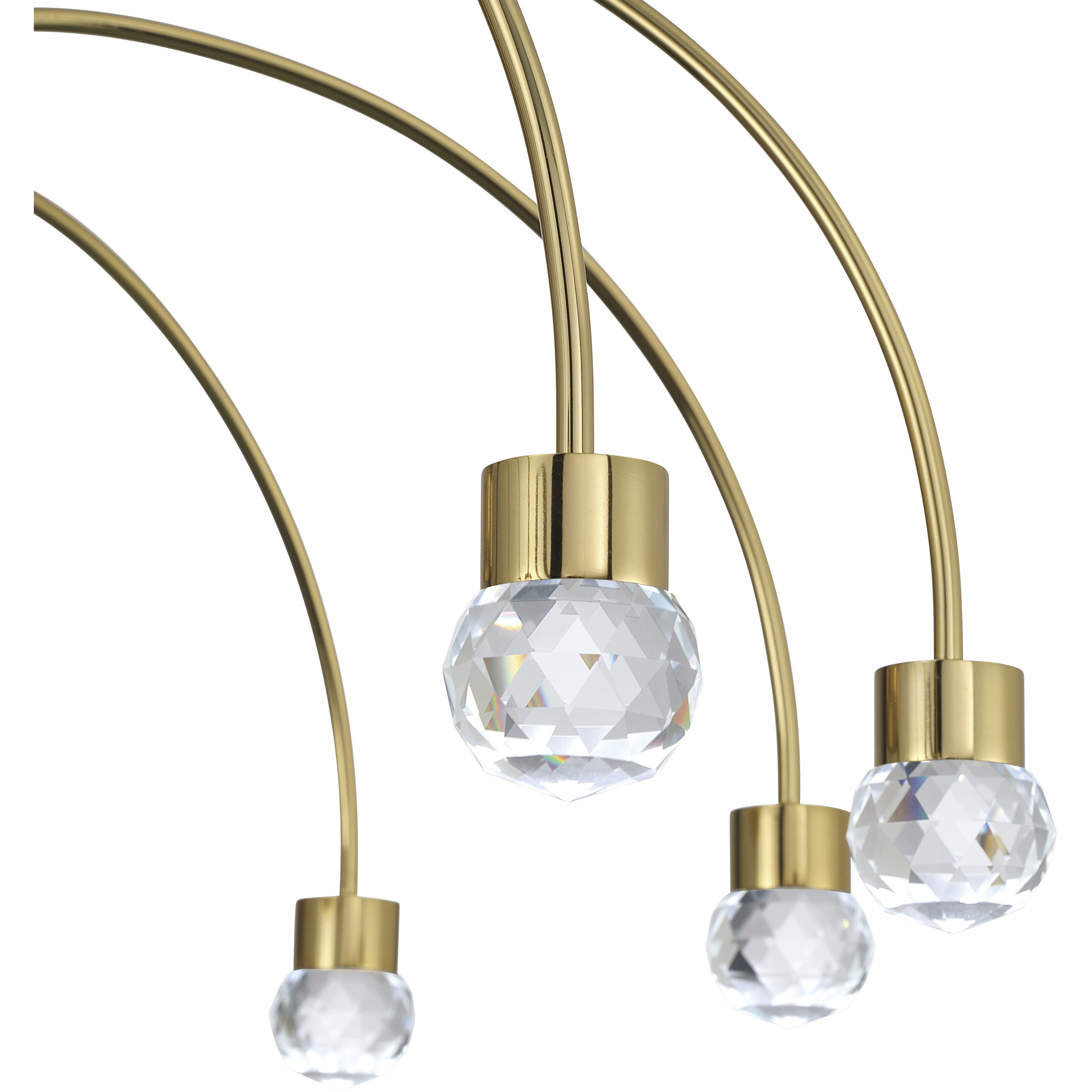 Yep Vario 8 Light 25.25 inch Titanium Gold Chandelier Ceiling Light