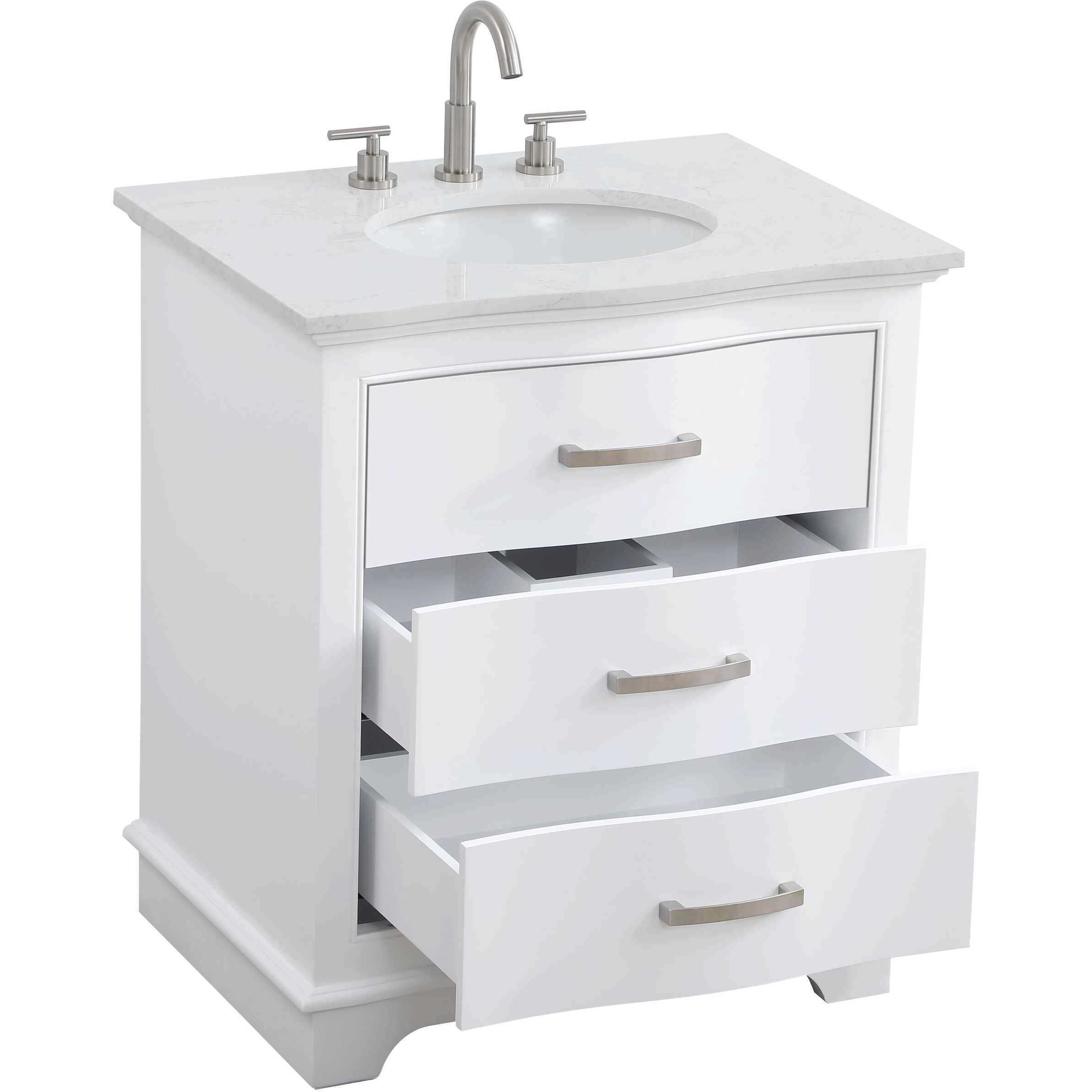 Knox 30 X 34 inch White Bathroom Vanity Cabinet