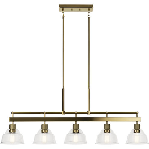 Eastmont 5 Light 8 inch Brushed Brass Chandelier Ceiling Light