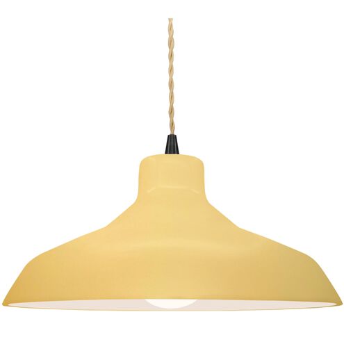 Radiance LED 15.5 inch Muted Yellow and Matte Black Pendant Ceiling Light