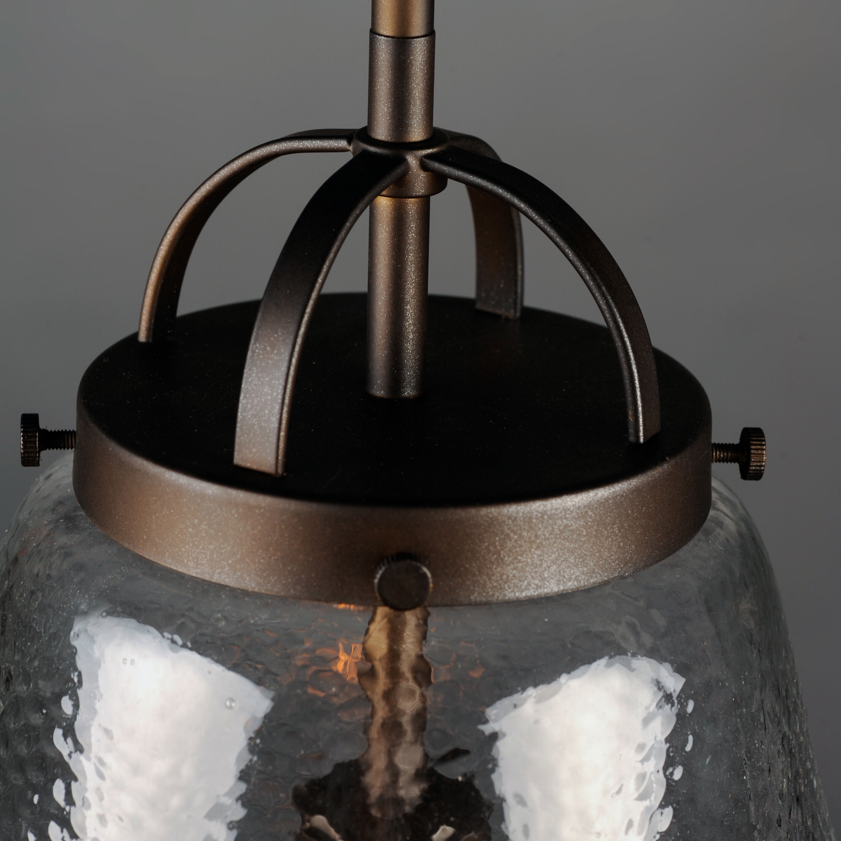 Dianne 1 Light 7.5 inch Oil Rubbed Bronze Single Pendant Ceiling Light in Hammer