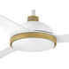 Alba 56 inch Matte White with Heritage Brass with Matte White Blades Smart Fan