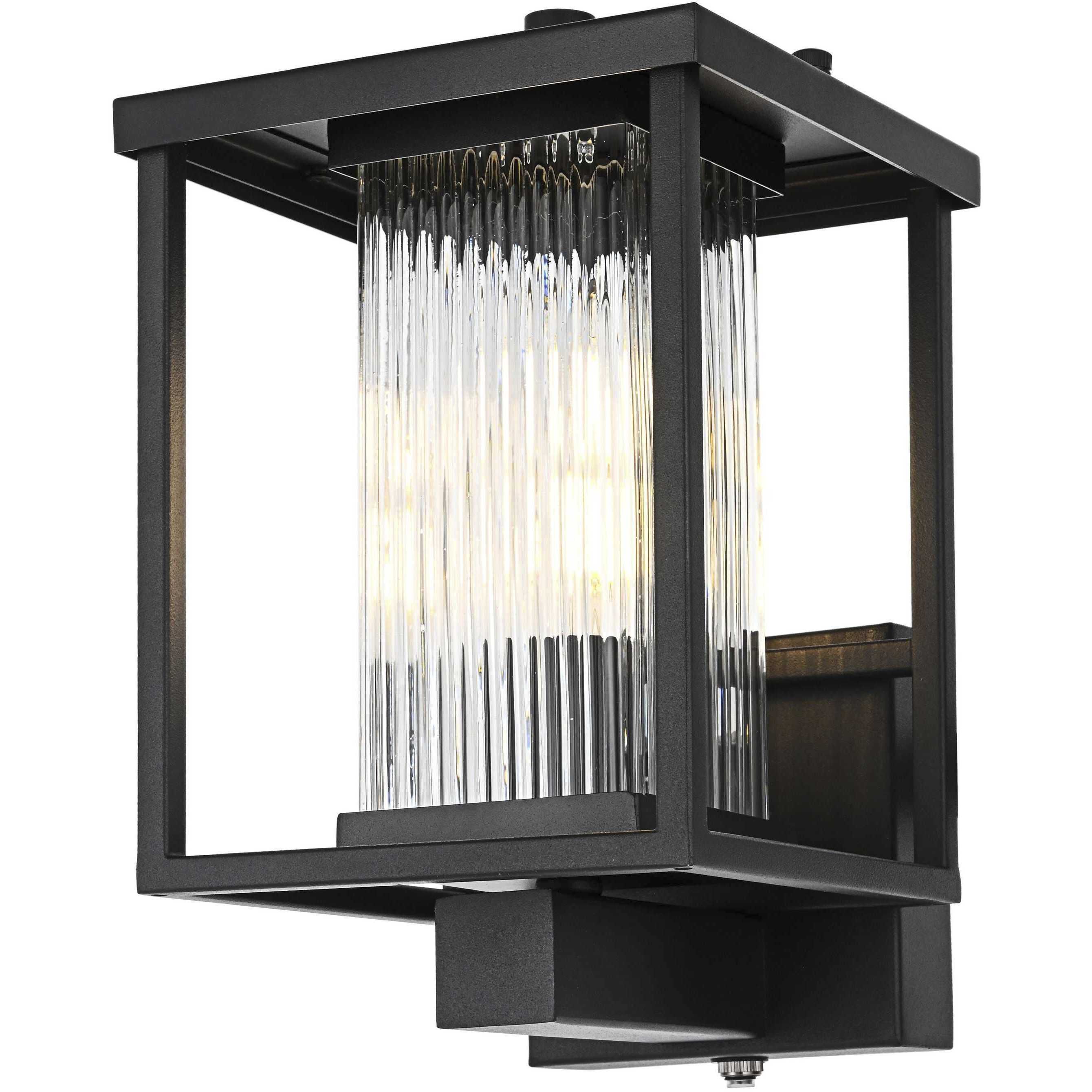 Dover 1 Light 11.5 inch Black Outdoor Wall Sconce