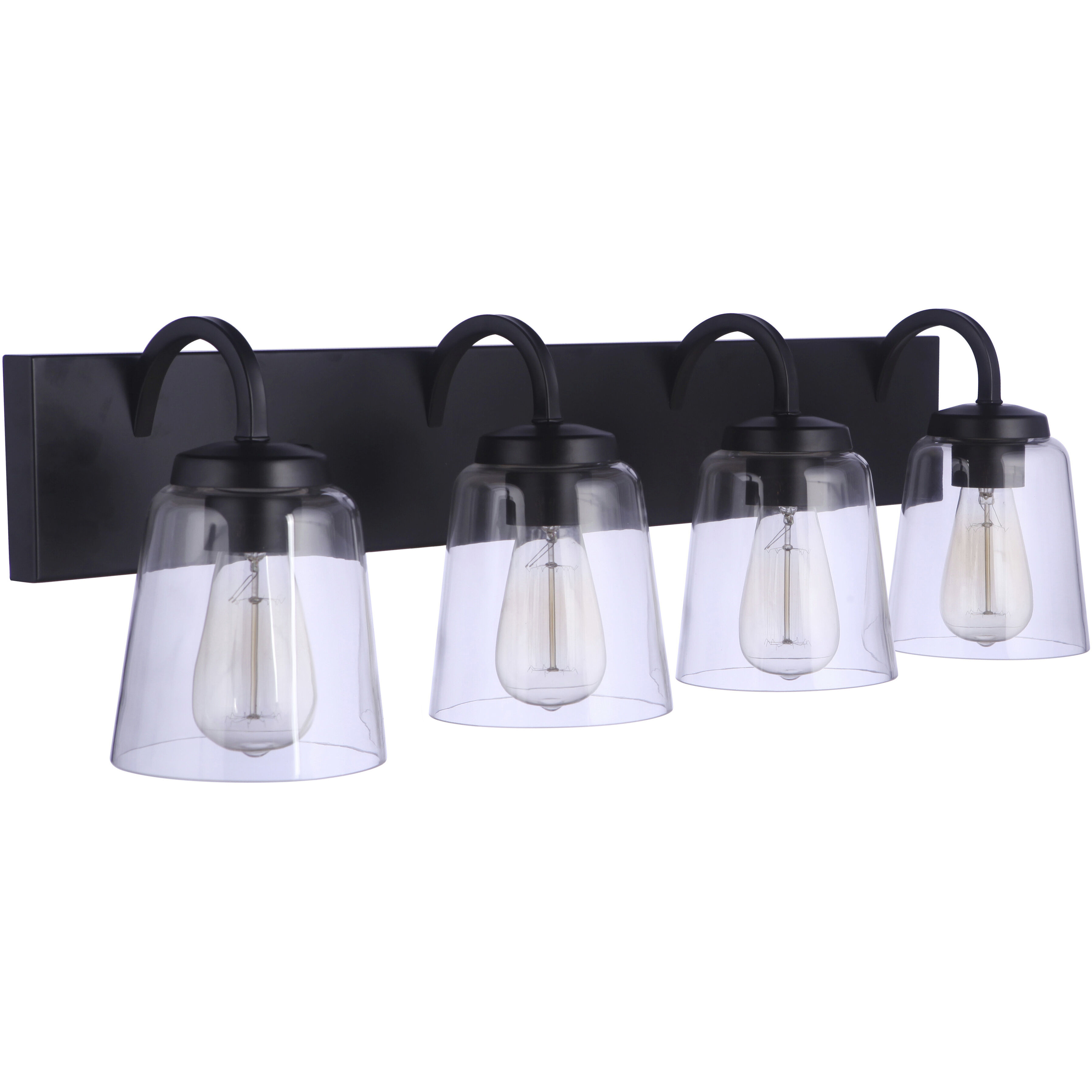 Elsa 4 Light 31 inch Flat Black Vanity Light Wall Light