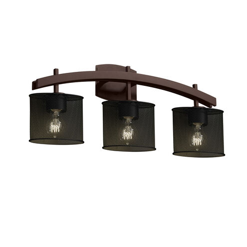 Archway 3 Light 25.5 inch Brushed Nickel Bath Light Wall Light in Square with Flat Rim