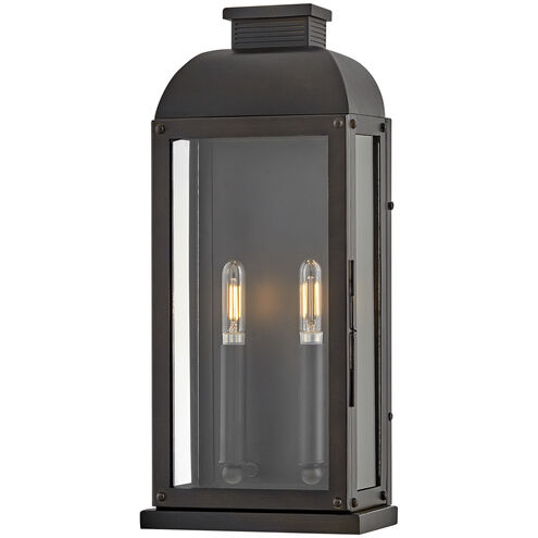 Heritage Tiverton 2 Light 17 inch Dark Oxidized Brass Outdoor Wall Mount