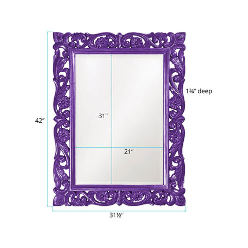 Chateau 42 X 31 inch Glossy Royal Purple Wall Mirror