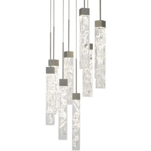 Minx 9 Light 17 inch Antique Nickel Multi-Light Pendant Ceiling Light