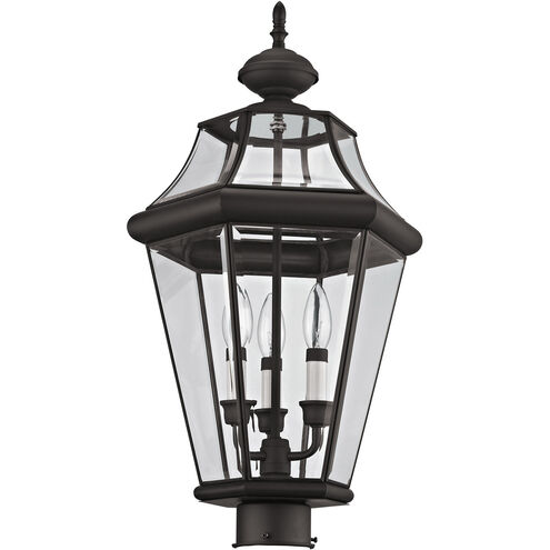 Georgetown 3 Light 23 inch Bronze Outdoor Post Top Lantern
