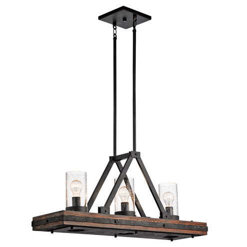 Colerne 6 Light 11 inch Auburn Stained Chandelier Linear (Single) Ceiling Light, Single