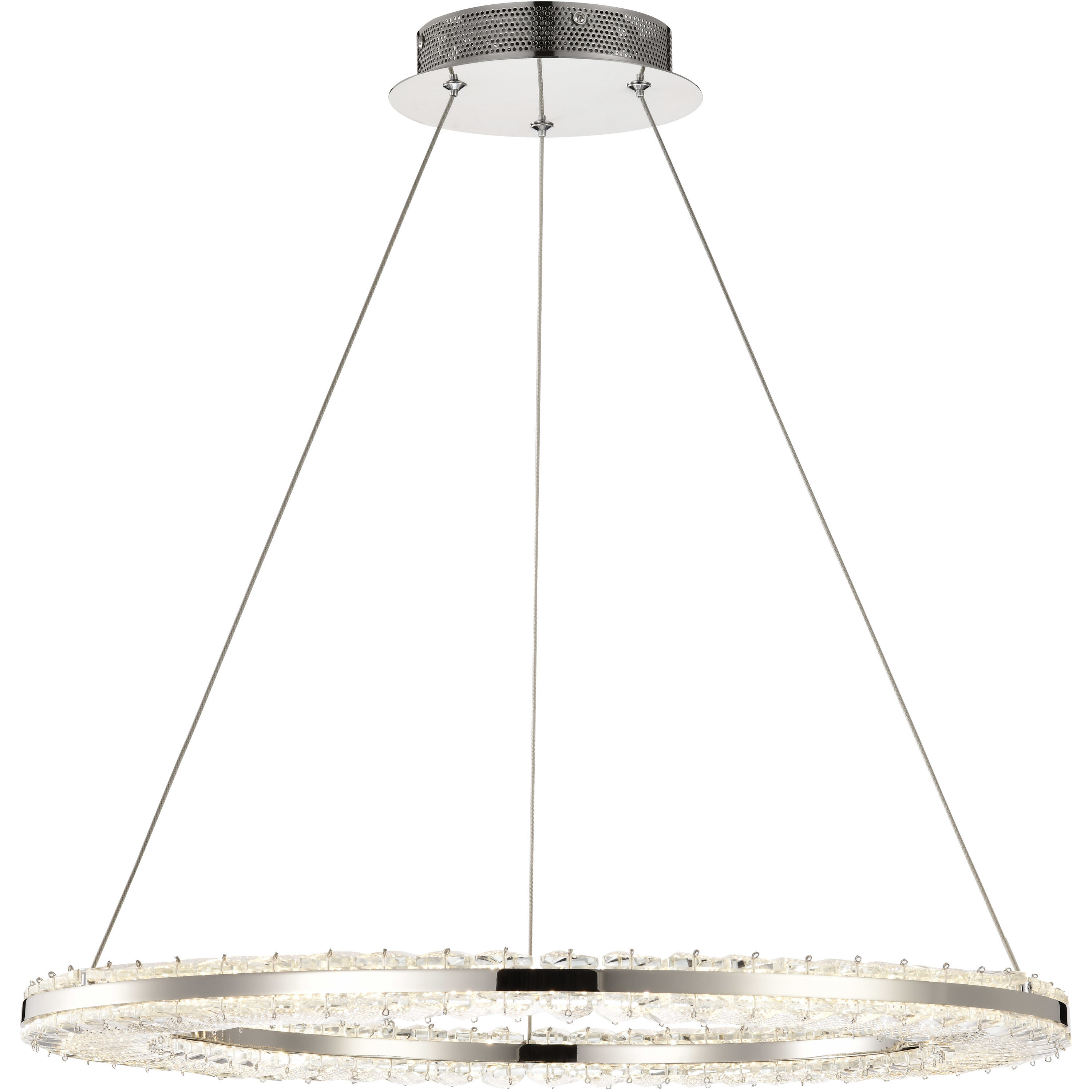 Nova LED 22.88 inch Polished Nickel Pendant Ceiling Light