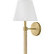 Bruna 1 Light 9 inch Lacquered Brass Bath Sconce Wall Light