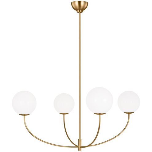 AERIN Galassia 4 Light 40 inch Burnished Brass Chandelier Ceiling Light