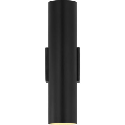 AERIN Nella LED 4.25 inch Matte Black Cylinder Sconce Wall Light, Medium