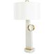 Parallax 40 inch 150.00 watt Satin and Antique Brass Table Lamp Portable Light