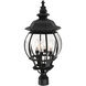 Frontenac 4 Light 27 inch Textured Black Outdoor Post Top Lantern