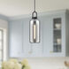 Alora Mood Soji Pendant Ceiling Light in Matte Black, Smoked Glass