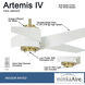 Artemis IV 64 inch Soft Brass with Flat White Blades Ceiling Fan in Soft Brass/Flat White