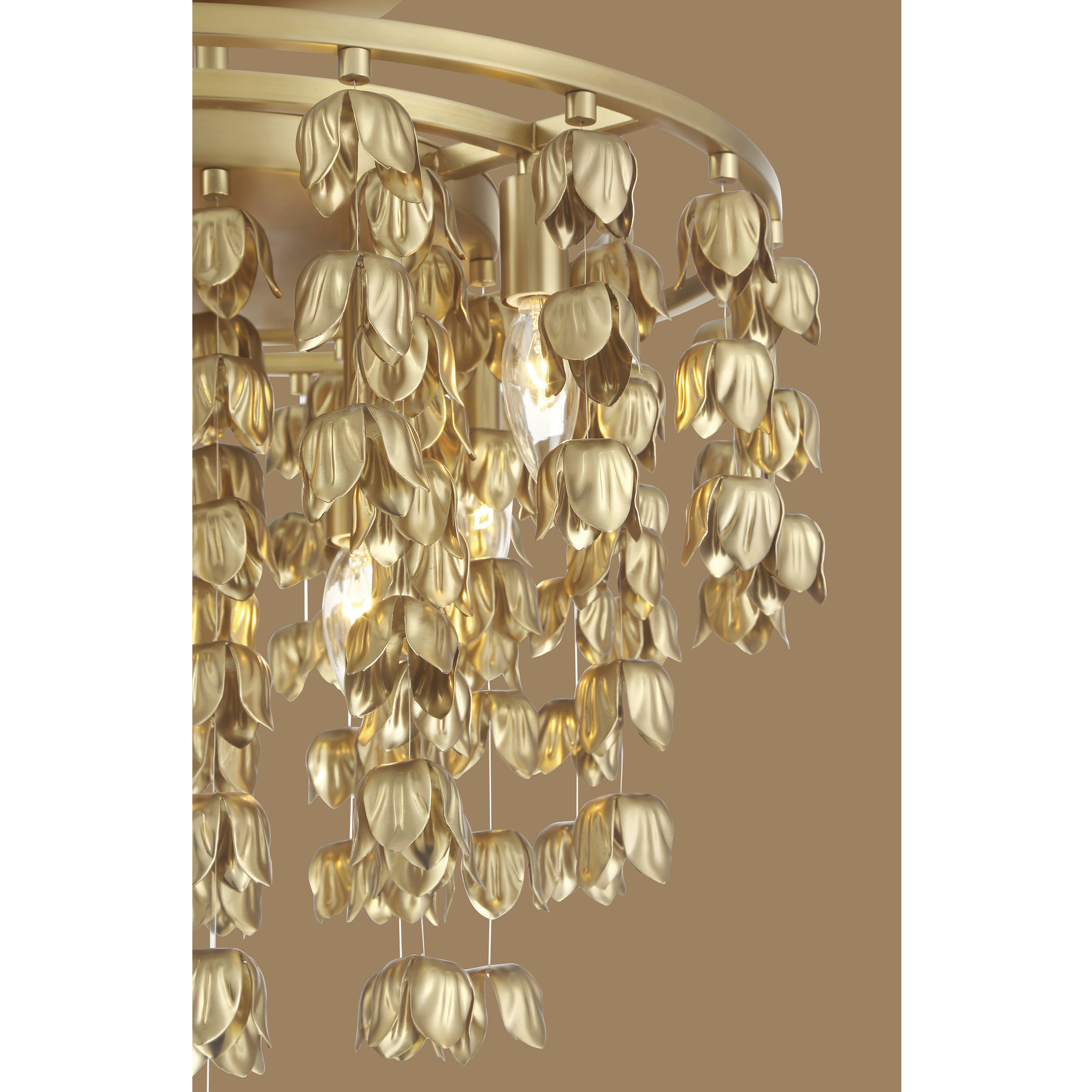 Ashgrove 6 Light 21 inch Legacy Brass Semi Flush Ceiling Light