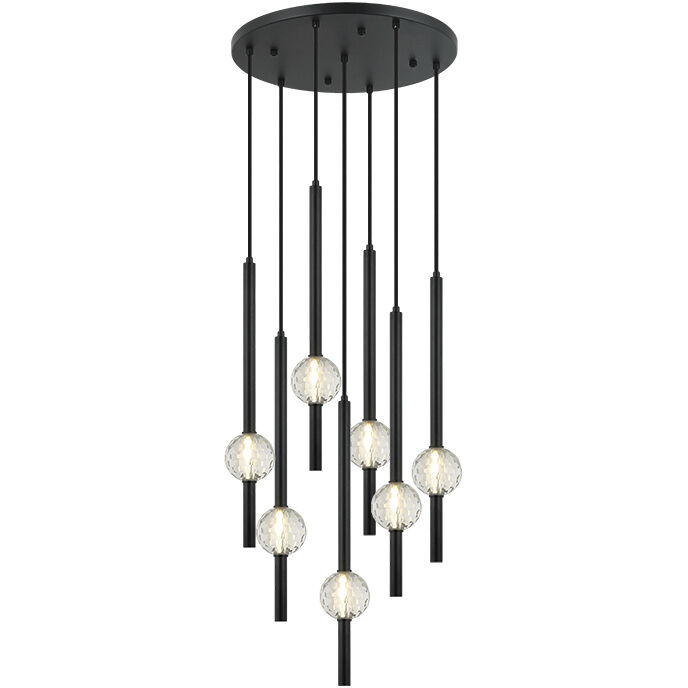 Windchimer LED 18.88 inch Matte Black Pendant Ceiling Light