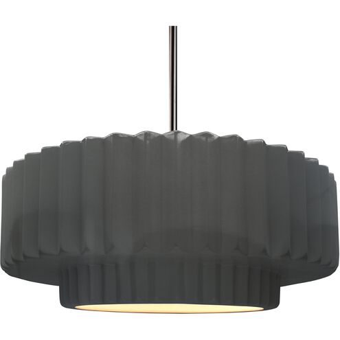Radiance 1 Light 16.25 inch Gloss Grey and Brushed Nickel Pendant Ceiling Light