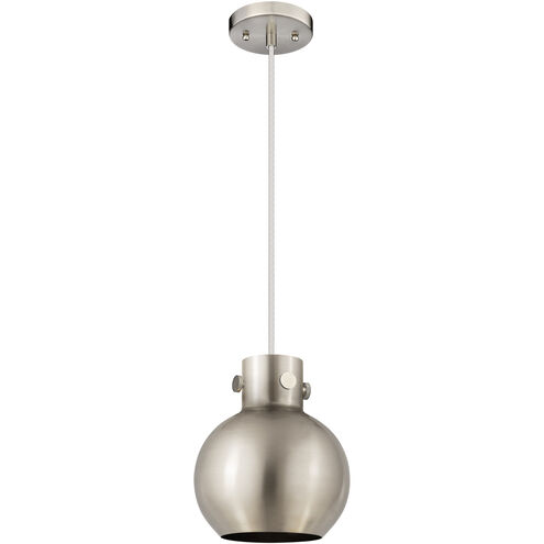 Newton Sphere 1 Light 8 inch Satin Nickel Pendant Ceiling Light