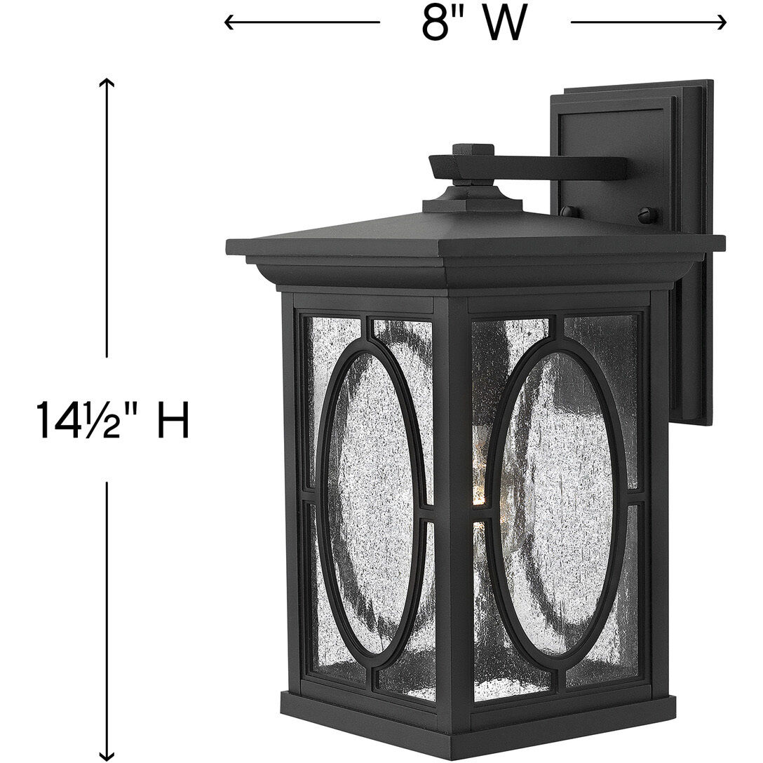 Randolph LED 15 inch Black Outdoor Wall Mount Lantern, Medium