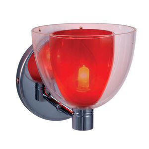 Lina 1 Light 5 inch Chrome Wall Sconce Wall Light in Lina Red