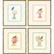 Bird with Shell Multi and Blue and Green and Orange Framed Art