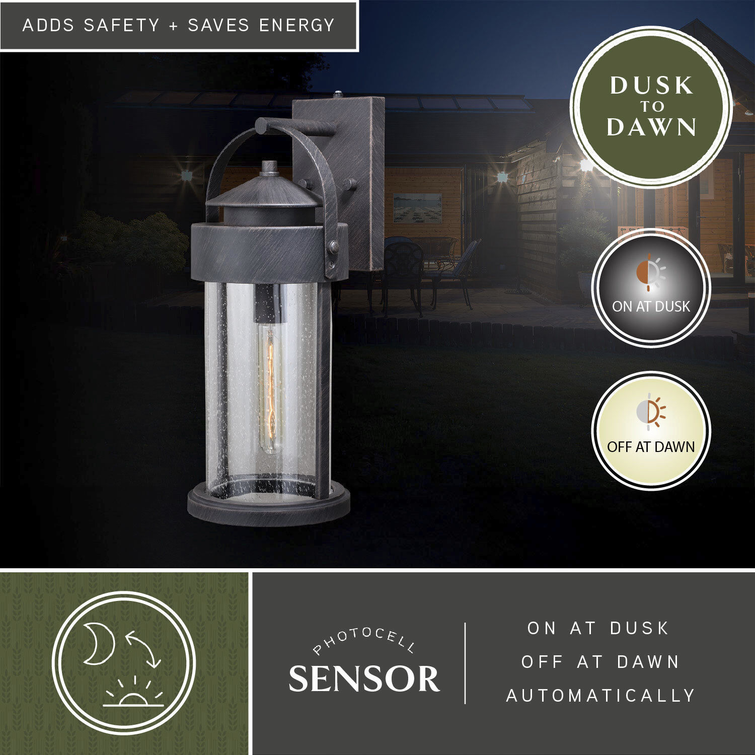 Cumberland LED 19.75 inch Rust Iron Outdoor Wall