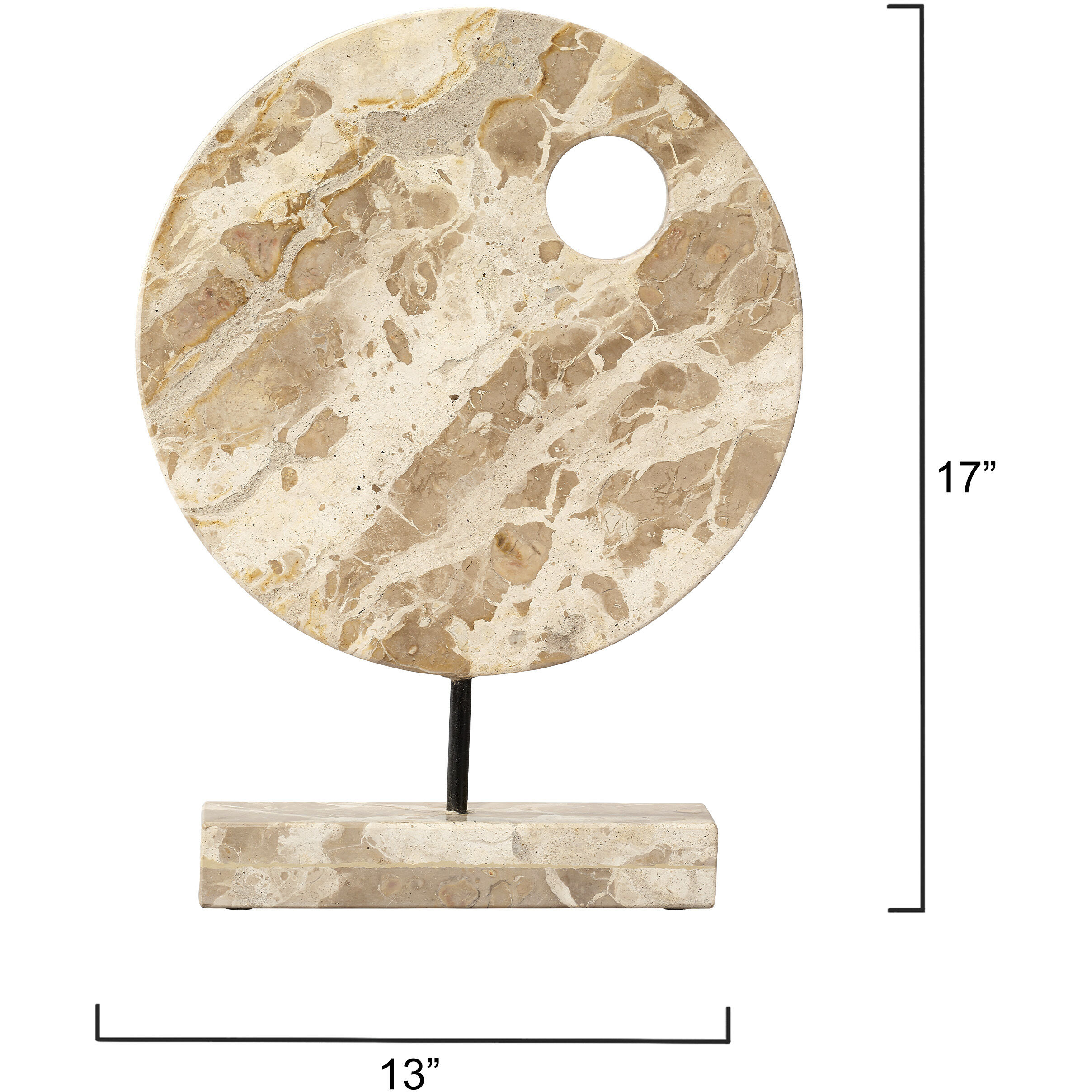 Satellite 17 X 13 inch Marble Stand Sculpture