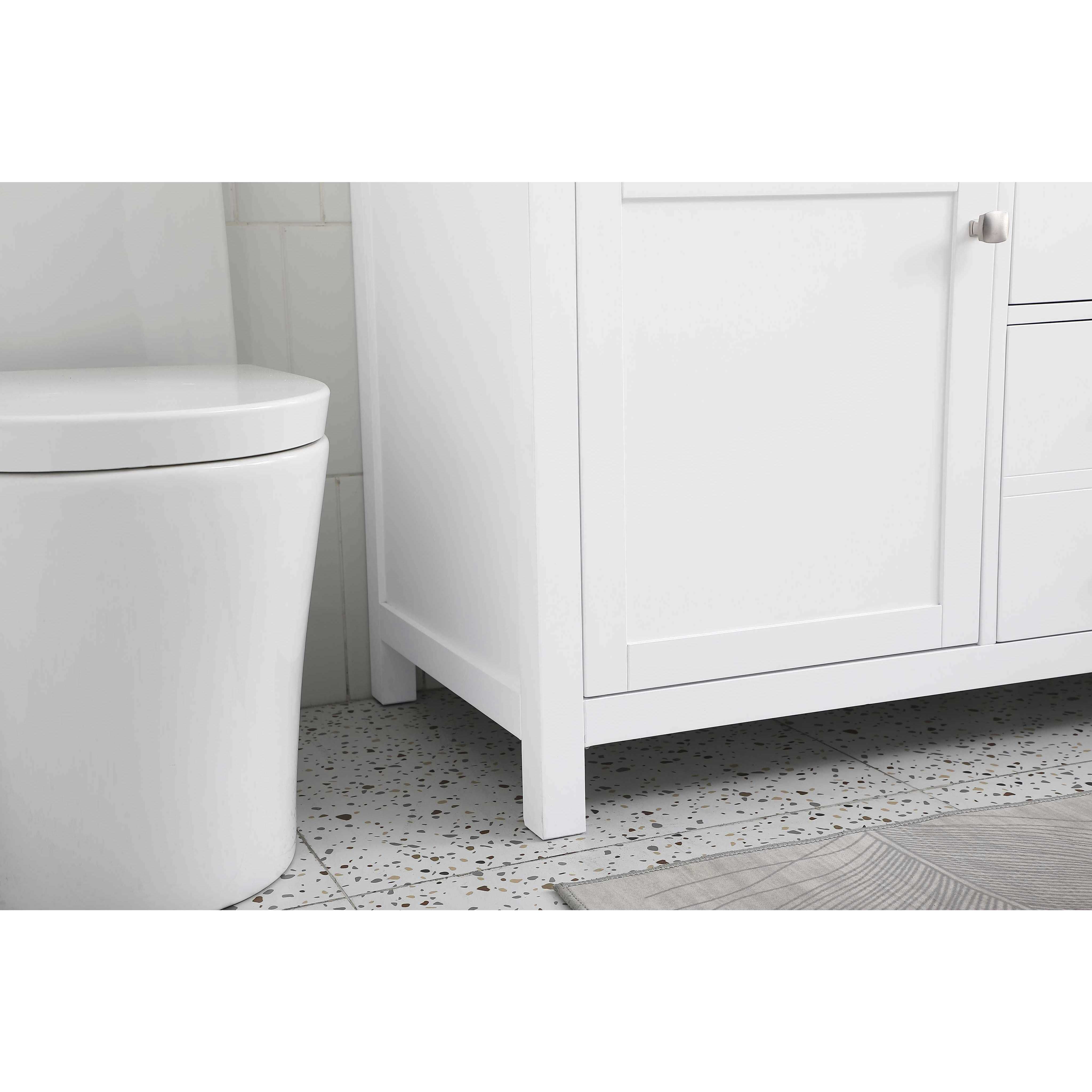 Lewis 60 X 22 X 34 inch White Vanity Sink Set