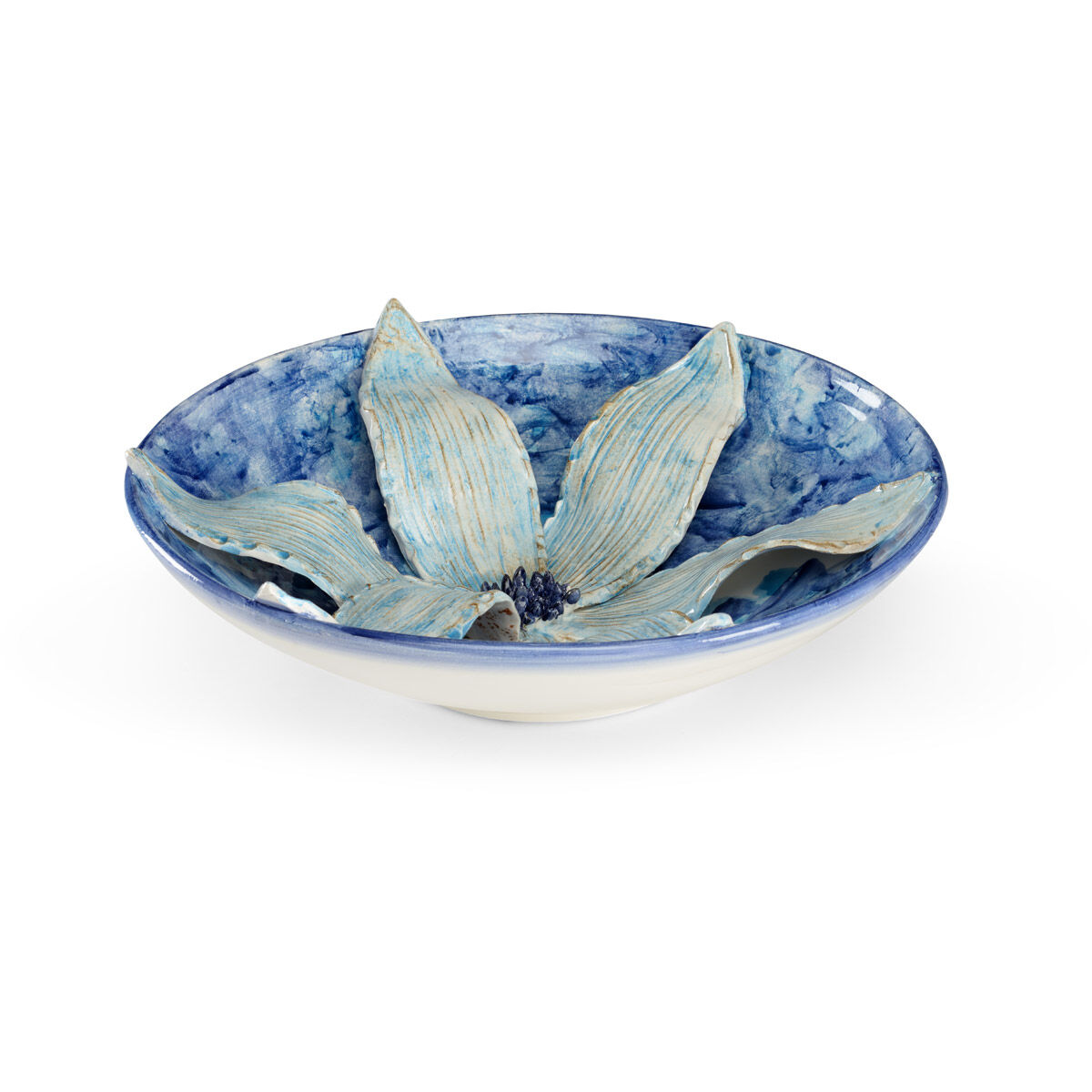 Wildwood Blue/Aqua Glaze Centerpiece